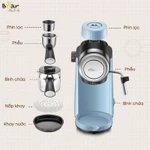 Máy Pha Cà Phê Bear Tự Động Pha Cafe, Espresso, Cappuccino, Pha Cà Phê Kiểu Ý, Giữ Nhiệt Lâu, Công Suất Lớn CF-B02V1 — ảnh 6