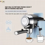 Máy Pha Cà Phê Bear Tự Động Pha Cafe, Espresso, Cappuccino, Pha Cà Phê Kiểu Ý, Giữ Nhiệt Lâu, Công Suất Lớn CF-B02V1 — ảnh 4