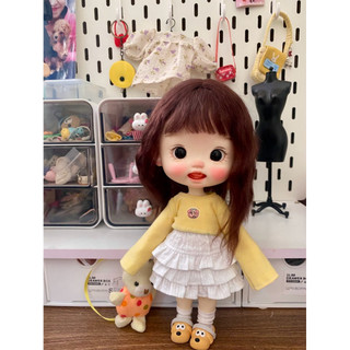 Áo tay dài chân váy tầng hình ngẫu nhiên size dian mập,cừu bé,naibao,6 nhỏ( size khác vui lòng ib shop)