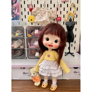 Áo tay dài chân váy tầng hình ngẫu nhiên size dian mập,cừu bé,naibao,6 nhỏ( size khác vui lòng ib shop)
