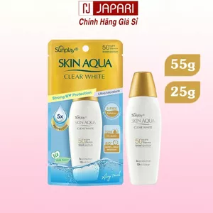 Kem Chống Nắng Skin Aqua Nắp Vàng Clear White Cho Da Dầu Mụn - Kcn Sunplay Skinaqua Nhật Bản Kiềm Dầu Nâng Tone JAPARI