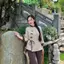 Bộ Đồ Lam Nữ Đi Chùa Họa Tiết Thêu Hoa Chữ An Chất Liệu Vải Đủi Vân Mây Cao Cấp DL007