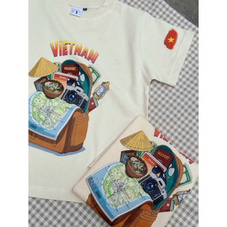 [DU LỊCH VIỆT NAM] Áo thun Unisex form rộng tay lỡ in hình balo du lịch chất Cotton Premium nam nữ