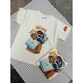 [DU LỊCH VIỆT NAM] Áo thun Unisex form rộng tay lỡ in hình balo du lịch chất Cotton Premium nam nữ