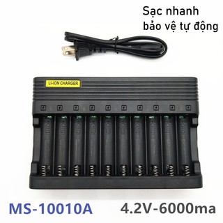Sạc pin 18650 4.2V , sạc 10 khay và 12 Khay dùng sạc và cân áp đều