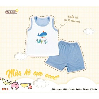BST Ba lỗ phối viền MẸ VÀ CON+ hình in với chất vải sợi tre mát mẻ, thoải mái ngày hè cho bé