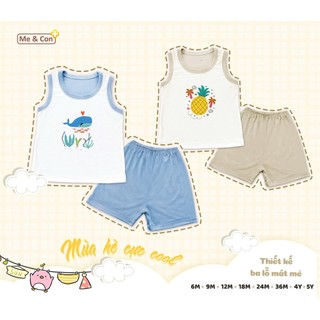 BST Ba lỗ phối viền MẸ VÀ CON+ hình in với chất vải sợi tre mát mẻ, thoải mái ngày hè cho bé