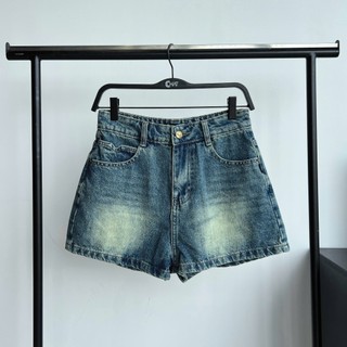 Quần Đùi Nữ 𝐂𝐂𝐇𝐀𝐓 Dáng A Nolita Basic Chất Liệu Jean Cao Cấp Trẻ Trung 15ONJ2011AT