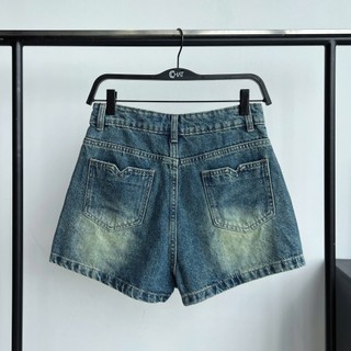 Quần Đùi Nữ 𝐂𝐂𝐇𝐀𝐓 Dáng A Nolita Basic Chất Liệu Jean Cao Cấp Trẻ Trung 15ONJ2011AT