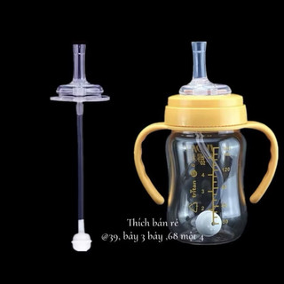 Núm tập hút bình sữa cổ rộng, cổ hẹp (cho các bé lười ti bình)+tặng hộp chun buộc tóc.