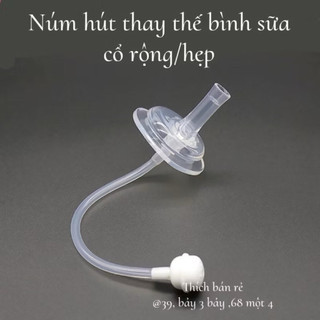 Núm tập hút bình sữa cổ rộng, cổ hẹp (cho các bé lười ti bình)+tặng hộp chun buộc tóc.