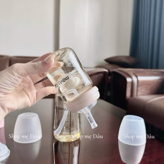 Núm tập hút bình sữa cổ rộng, cổ hẹp (cho các bé lười ti bình)+tặng hộp chun buộc tóc.