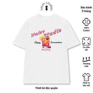 [SUMMER COLLECTION] Áo thun Unisex form rộng tay lỡ in hình bộ sưu tập mùa hè Cocktail chất Cotton Premium