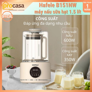 Máy xay nấu sữa hạt đa năng Hafele HS-B151NW - 1.5 lít - có chống ồn - Điều khiển Tiếng Việt