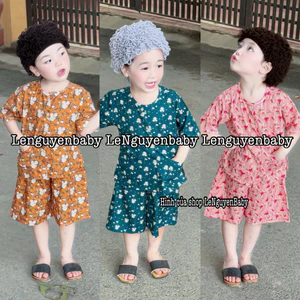 Bộ quần áo cho bé, Bộ đồ BÀ NỘI, BÀ NGOẠI cho bé trai và bé gái mặc nhà, đi chơi , đi học, đi chùa, đi dỗ, size (7-35kg)