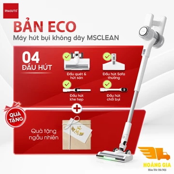 Máy Hút Bụi Quét Sàn Không Dây Cầm Tay Masuto MSClean - Máy Hút Bụi Cầm Tay Không Dây Gia Đình 2 Lõi Lọc Bụi Mịn HEPA
