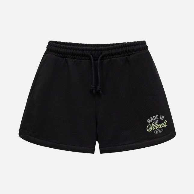 Quần Short Nữ BOO Chất Liệu Nỉ Da Cá Cao Cấp In Logo Made In The Streets