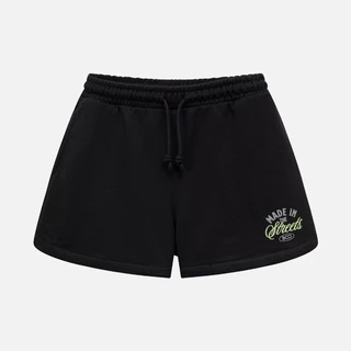 Quần Short Nữ BOO Chất Liệu Nỉ Da Cá Cao Cấp In Logo Made In The Streets