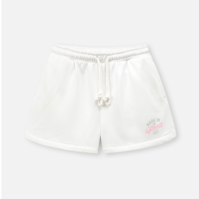 Quần Short Nữ BOO Chất Liệu Nỉ Da Cá Cao Cấp In Logo Made In The Streets