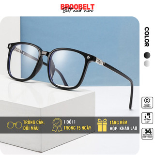 Gọng kính Chorme Hearts mắt vuông đổi màu unisex chống tia UV, thay được tròng cận cho nam nữ