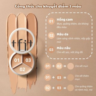 Che khuyết điểm TFIT Cover Up Pro Concealer, kem che khuyết điểm TFIT hũ 3 màu tiện lợi - TFIT