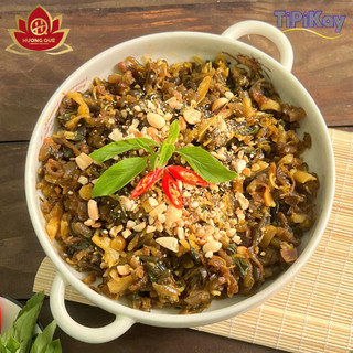 [Hỏa Tốc HCM_Đông Lạnh]  Tảo Xoắn Chile Xào Lá Quế 300g - Chay Mặn Đều Dùng Được - Tipikay shop