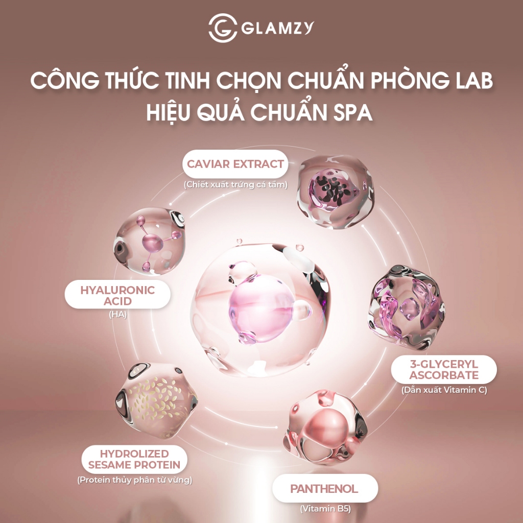 Mặt Nạ Mắt trứng cá tầm Glamzy - Săn Chắc, Trẻ Hóa, Làm Mờ Nếp Nhăn, Giảm Thâm