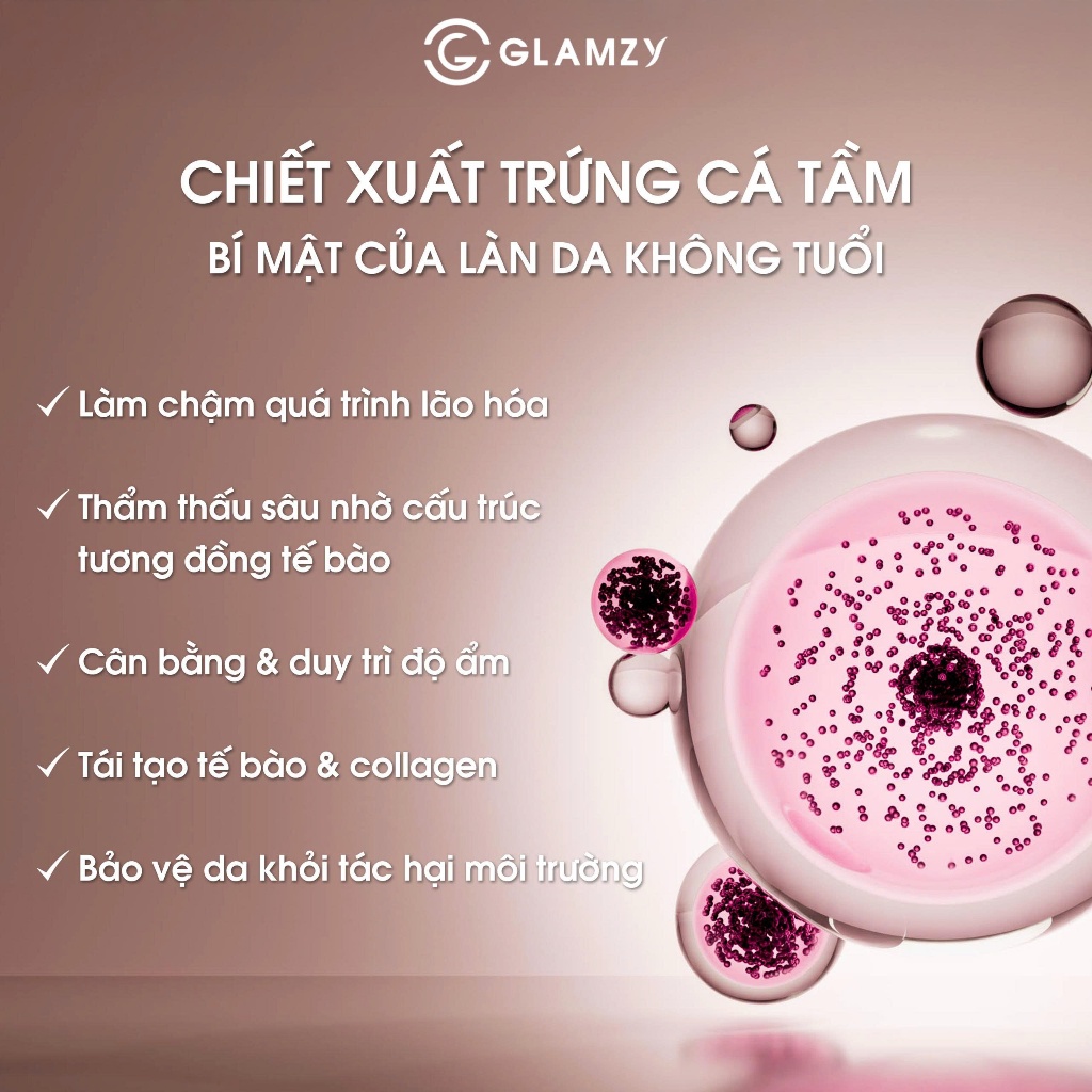 Mặt Nạ Mắt trứng cá tầm Glamzy - Săn Chắc, Trẻ Hóa, Làm Mờ Nếp Nhăn, Giảm Thâm