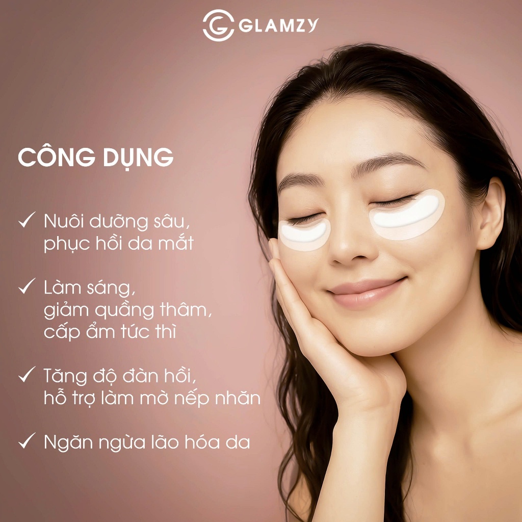 Mặt Nạ Mắt trứng cá tầm Glamzy - Săn Chắc, Trẻ Hóa, Làm Mờ Nếp Nhăn, Giảm Thâm