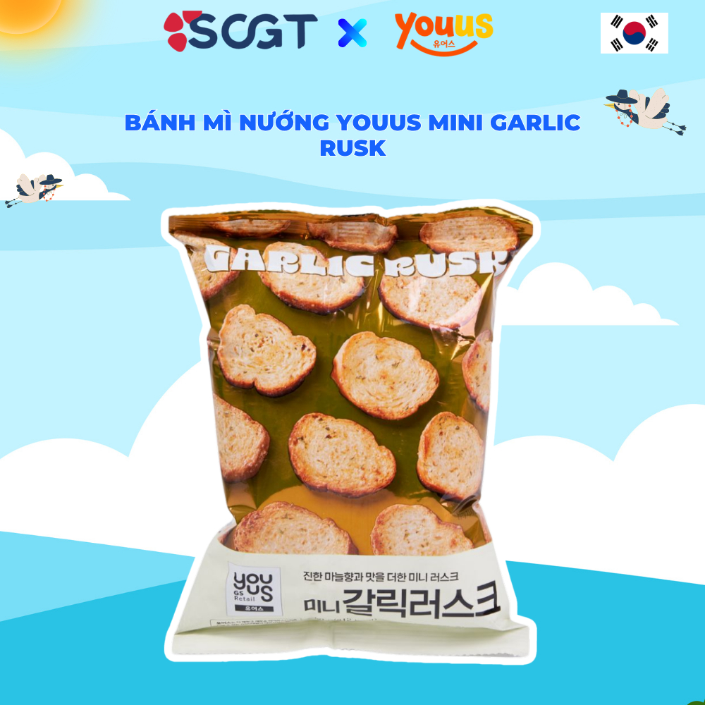 Bánh Mì Nướng Youus Mini Garlic Rusk | Shopee Việt Nam