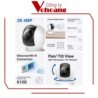 TP-Link Tapo C222 Camera AI 2K Rõ Nét, Quay Quét Rộng, Bảo Mật, Thông Minh, Nhìn Đêm Xa