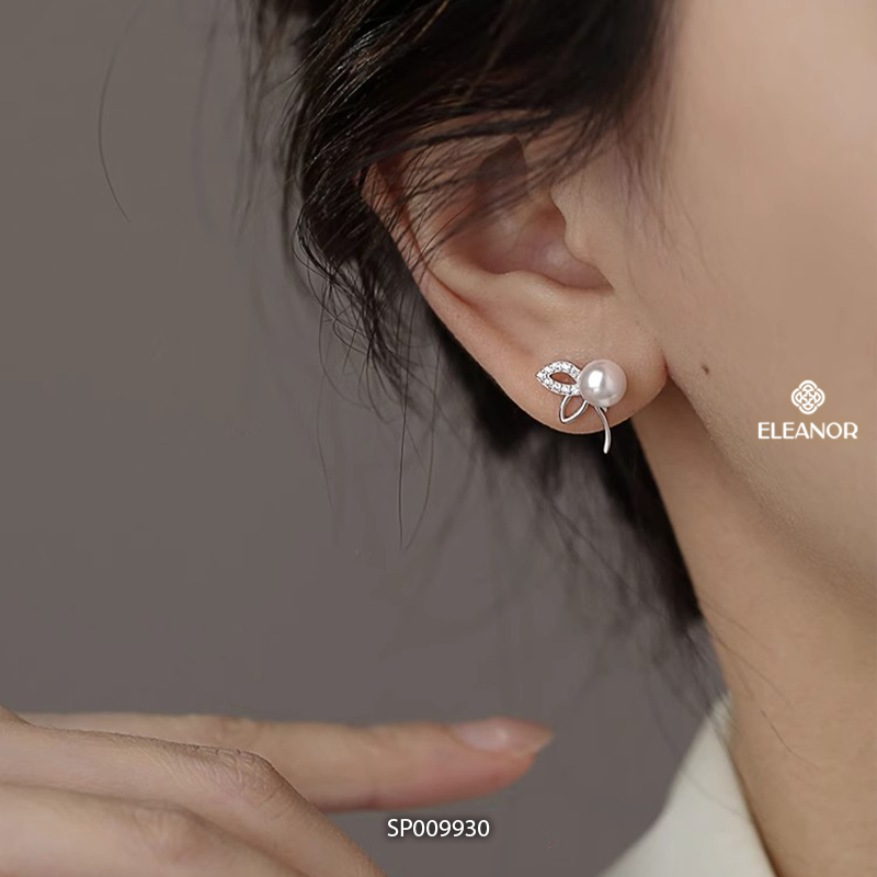 Bông tai nữ chuôi bạc 925 Eleanor Accessories tai thỏ đính đá phụ kiện trang sức khuyên tai 9930