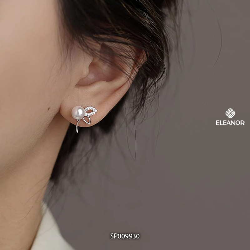 Bông tai nữ chuôi bạc 925 Eleanor Accessories tai thỏ đính đá phụ kiện trang sức khuyên tai 9930