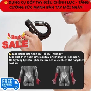 Dụng Cụ Bóp Tay Điều Chỉnh Lực - Tăng Cường Tập Thể Dục Thể Thao Mỗi Ngày
