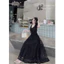 Set Váy maxi ren dài xòe phối áo gile cổ vest chun lưng buộc nơ cổ sang trọng đi tiệc cưới