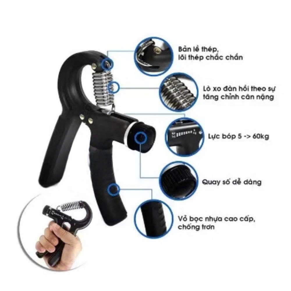 Dụng Cụ Bóp Tay Điều Chỉnh Lực - Tăng Cường Tập Thể Dục Thể Thao Mỗi Ngày