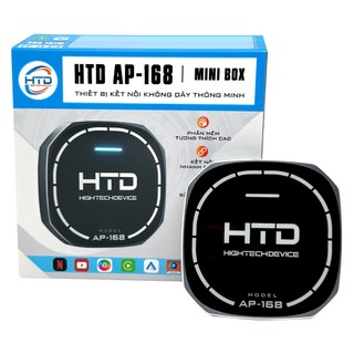 HTD Mini Android Box Ô Tô AP168 – CarPlay/Android Auto Không Dây – Giữ Zin Xe – Android 13