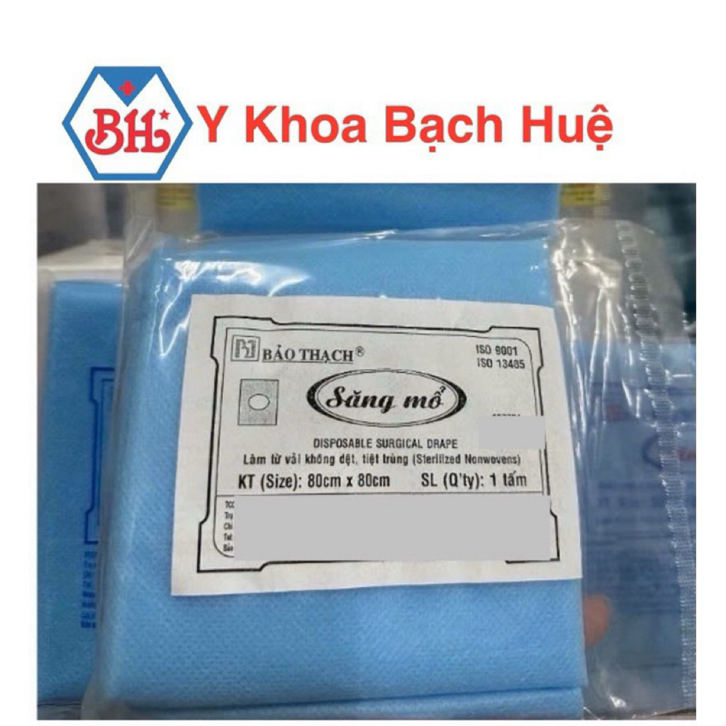 Combo 50 miếng  săng mổ 80x80 không lỗ , có lỗ, săng mỗ Bảo Thạch