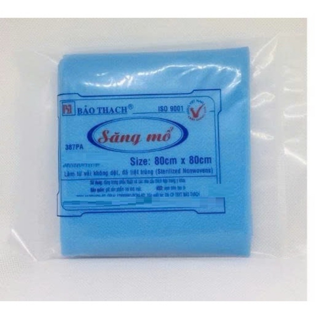 Combo 50 miếng  săng mổ 80x80 không lỗ , có lỗ, săng mỗ Bảo Thạch