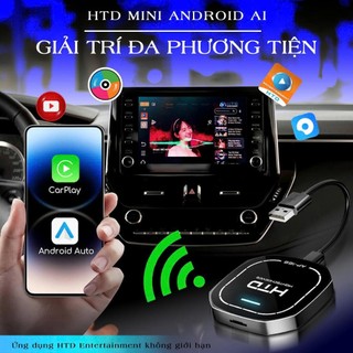 HTD Mini Android Box Ô Tô AP168 – CarPlay/Android Auto Không Dây – Giữ Zin Xe – Android 13