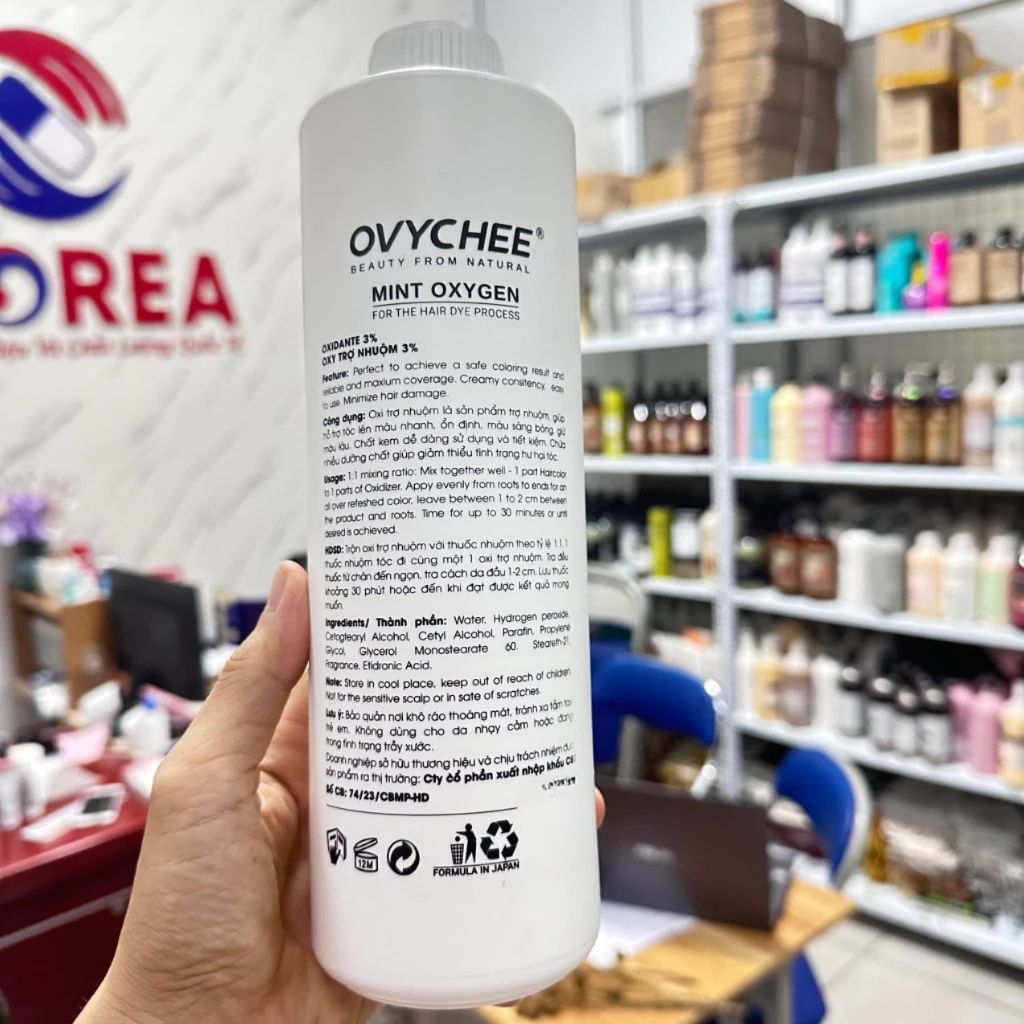 Oxy Trợ Nhuộm OVYCHEE Developer Cream 20 VOL 6% 1000ml | Dễ Pha Màu, Hỗ Trợ Lên Màu Chuẩn Salon.