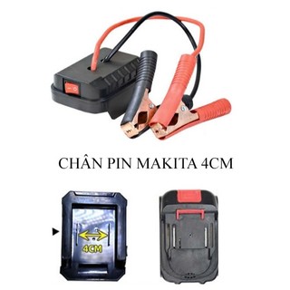 Kích bình ắc quy oto , xe máy 18v chuyển đổi điện từ chân pin phổ thông makita 4cm