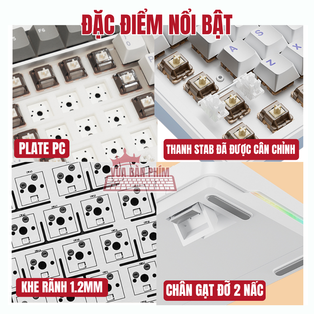 [HÀNG SẴN] Bàn phím cơ không dây Aula 108 pro, màn hình tùy chỉnh , full phím, 3mode , mạch xuôi , led rgb, hostswap | BigBuy360 - bigbuy360.vn
