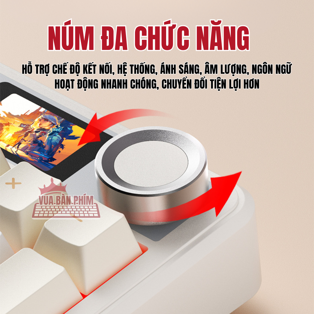 [HÀNG SẴN] Bàn phím cơ không dây Aula 108 pro, màn hình tùy chỉnh , full phím, 3mode , mạch xuôi , led rgb, hostswap | BigBuy360 - bigbuy360.vn