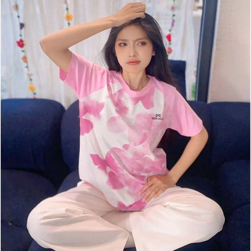 Áo Thun Mirage Hồng Pastel Local Brand Chất 100% Cotton Mềm Mịn Thoáng Mát