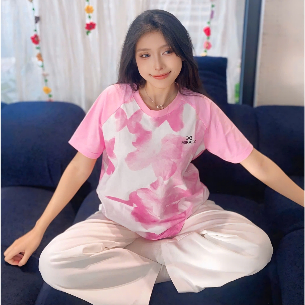 Áo Thun Mirage Hồng Pastel Local Brand Chất 100% Cotton Mềm Mịn Thoáng Mát