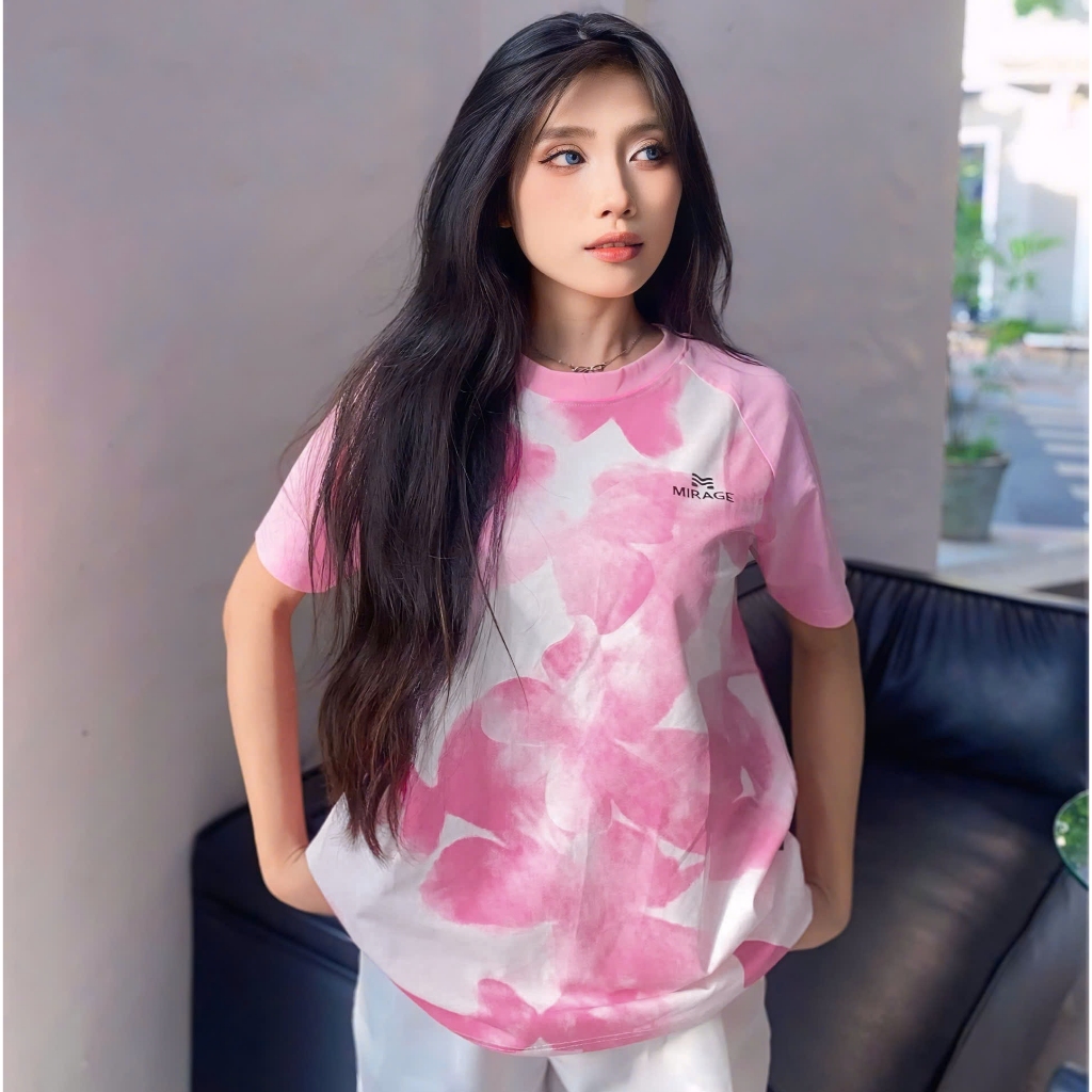 Áo Thun Mirage Hồng Pastel Local Brand Chất 100% Cotton Mềm Mịn Thoáng Mát