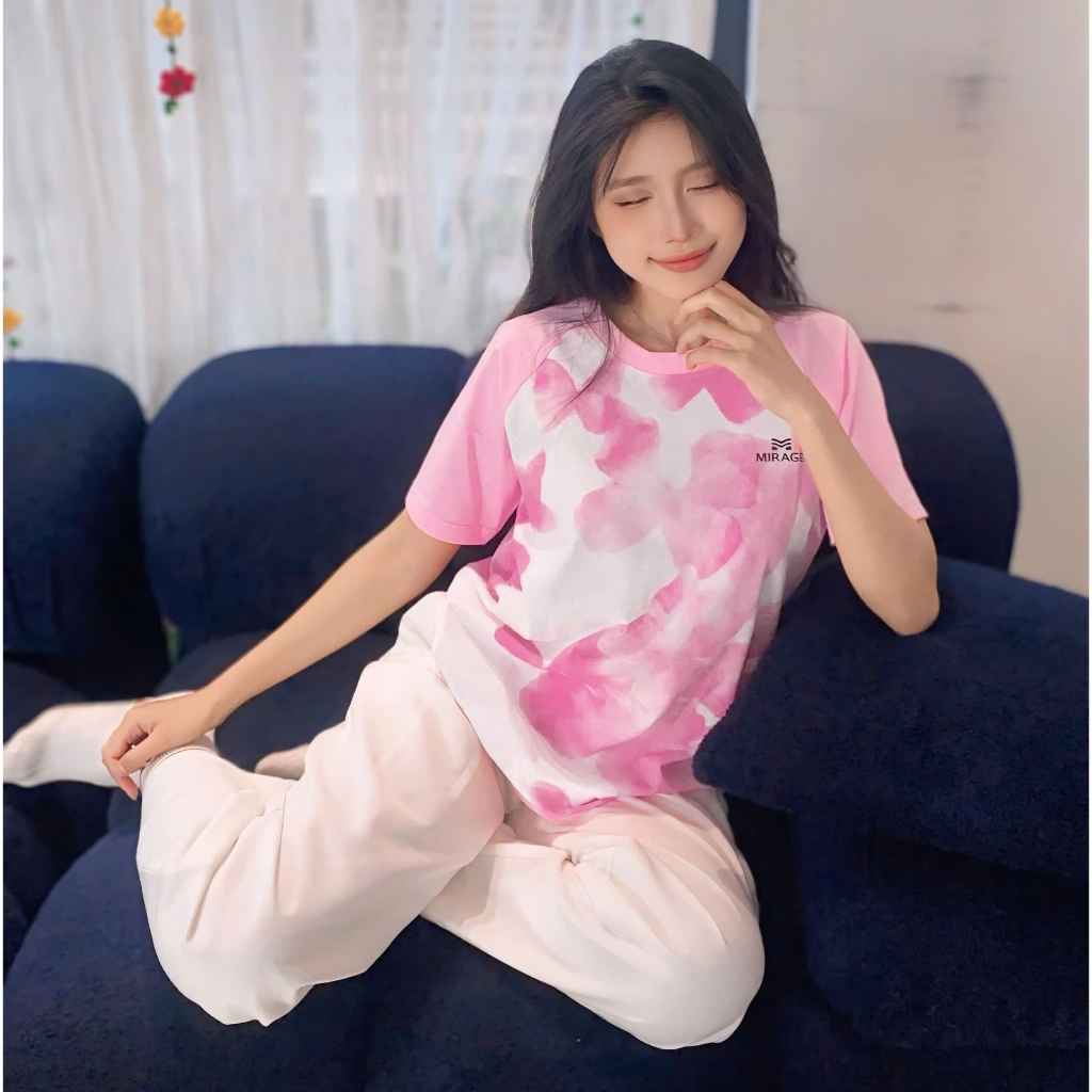 Áo Thun Mirage Hồng Pastel Local Brand Chất 100% Cotton Mềm Mịn Thoáng Mát