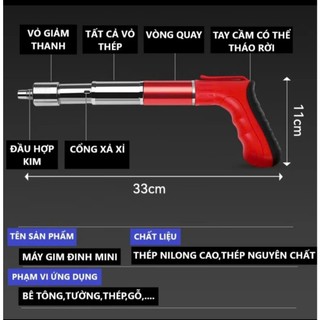 Máy Bắn Đinh ( S4 ) Dụng cụ Tiện lợi - Dễ sử dụng - An toàn - Full phụ kiện và hộp đựng