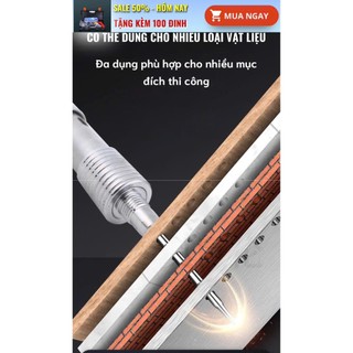 Máy bắn đinh ( S4 )-( Tặng kèm 100 Đinh Nấm ) Full Hộp Đựng + Phụ kiện thay thế + Phụ kiện bảo hộ
